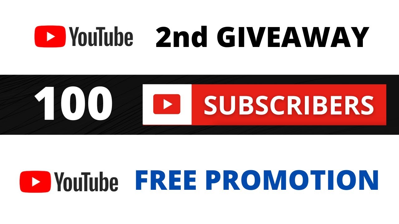 100 Free Subscribers Giveaway | Free Youtube Subscribers | Youtube Free ...