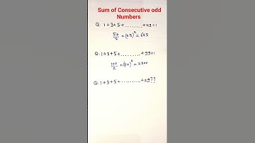 Sum of consecutive odd numbers📒 #shorts #shortvideo #viral #mathshorts #mathstricks answer bato.