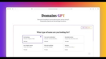 DomainsGPT – Generate brandable & memorable domain names using AI