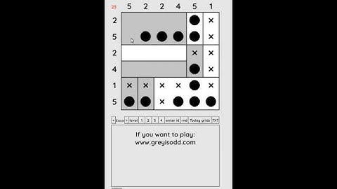 Grey is Odd - Today grids. Solution level 2 6X6 dated 07-01-2024 #logicpuzzles #logicgames  #games