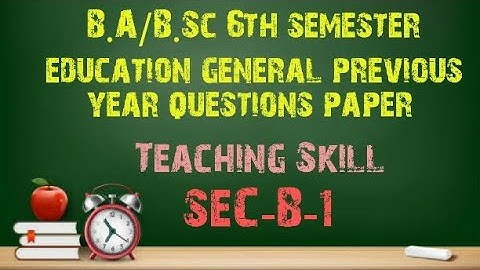 B.A/B.Sc 6th sem education general previous year #question paper #calcutta #university #1_2_learn