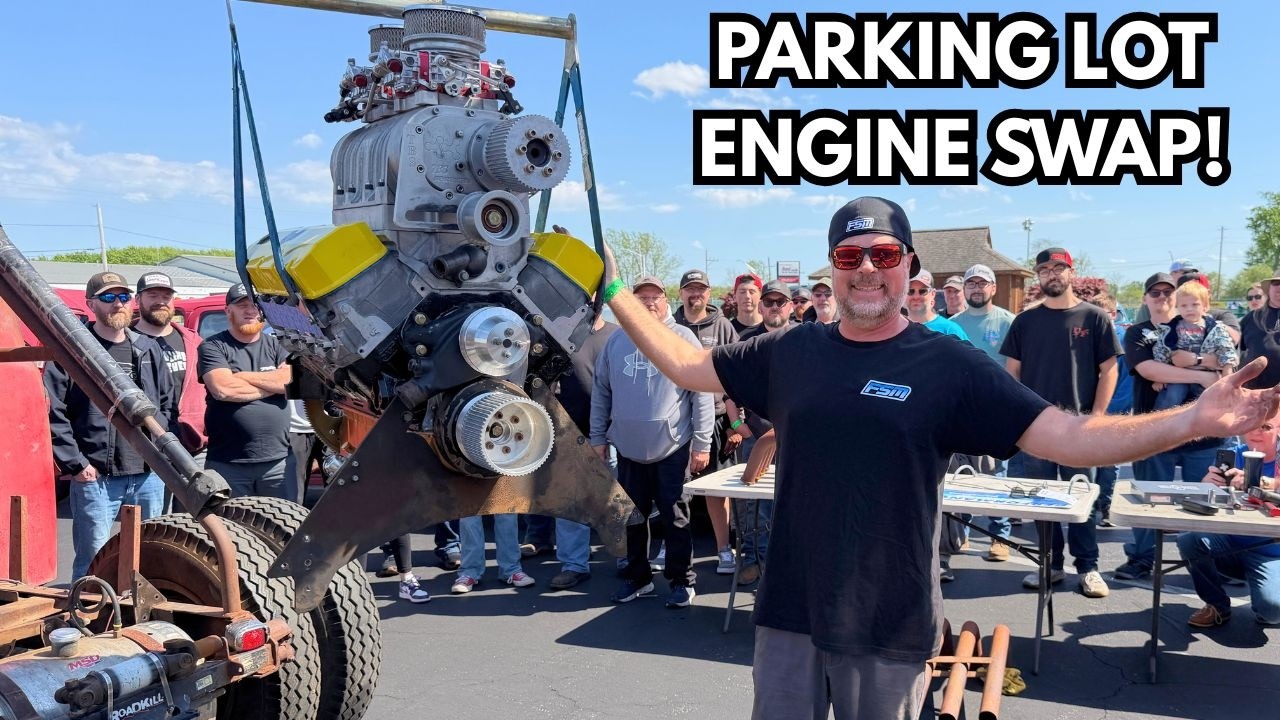 We Engine Swapped Stubby Bob In A Parking Lot! See It Roar To Life!