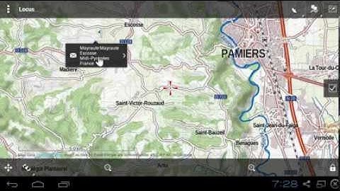 Locus Map distance POI and map center