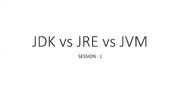 JDK vs JVM vs JRE