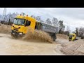 Scania XT Bau-Sattelzugmaschine mit SAF TRAK-Trailerachse