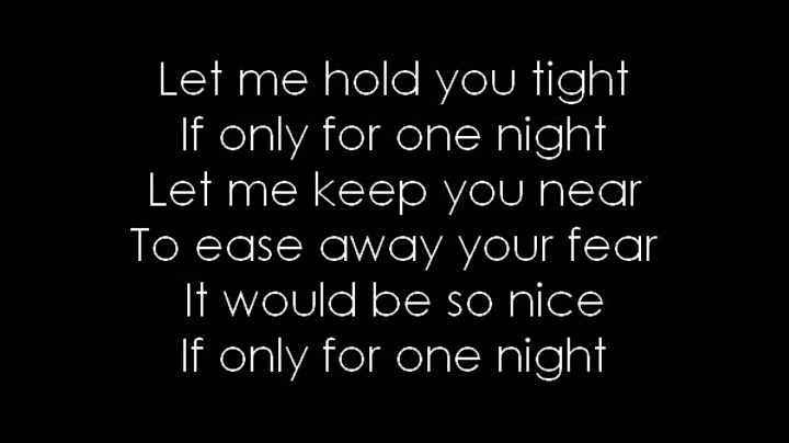 If only for one night by luther vandross lyrics