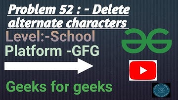 Delete Alternate Characters | GFG School | Java | @CodewithRoman
