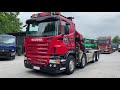 Scania R500 V8 8X4 Multilift Seilabroller mit Palfinger PK 36002 Kran