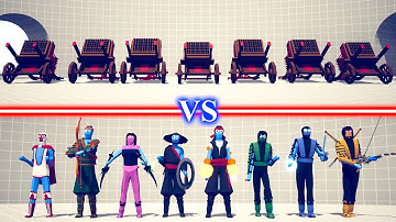 HWACHA TEAM vs MORTAL KOMBAT TEAM - Totally Accurate Battle Simulator TABS