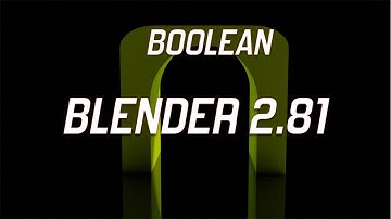 Boolean modifier In blender 2.81