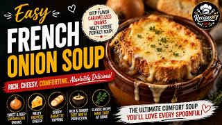 Easy French Onion Soup Recipe | Classic Homemade French Onion Soup | RecipesNY #frenchonionsoup