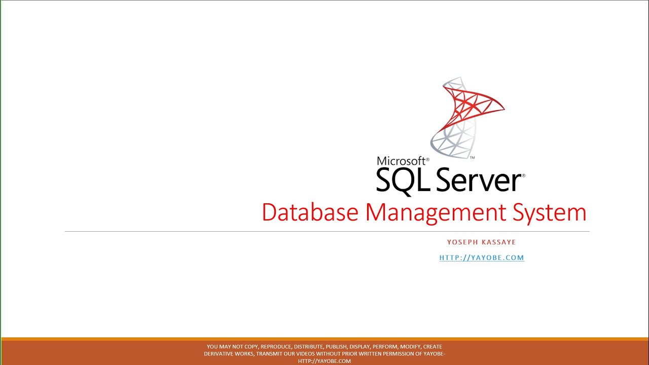Part 32 SQL Server in Amharic Part 2 - YouTube