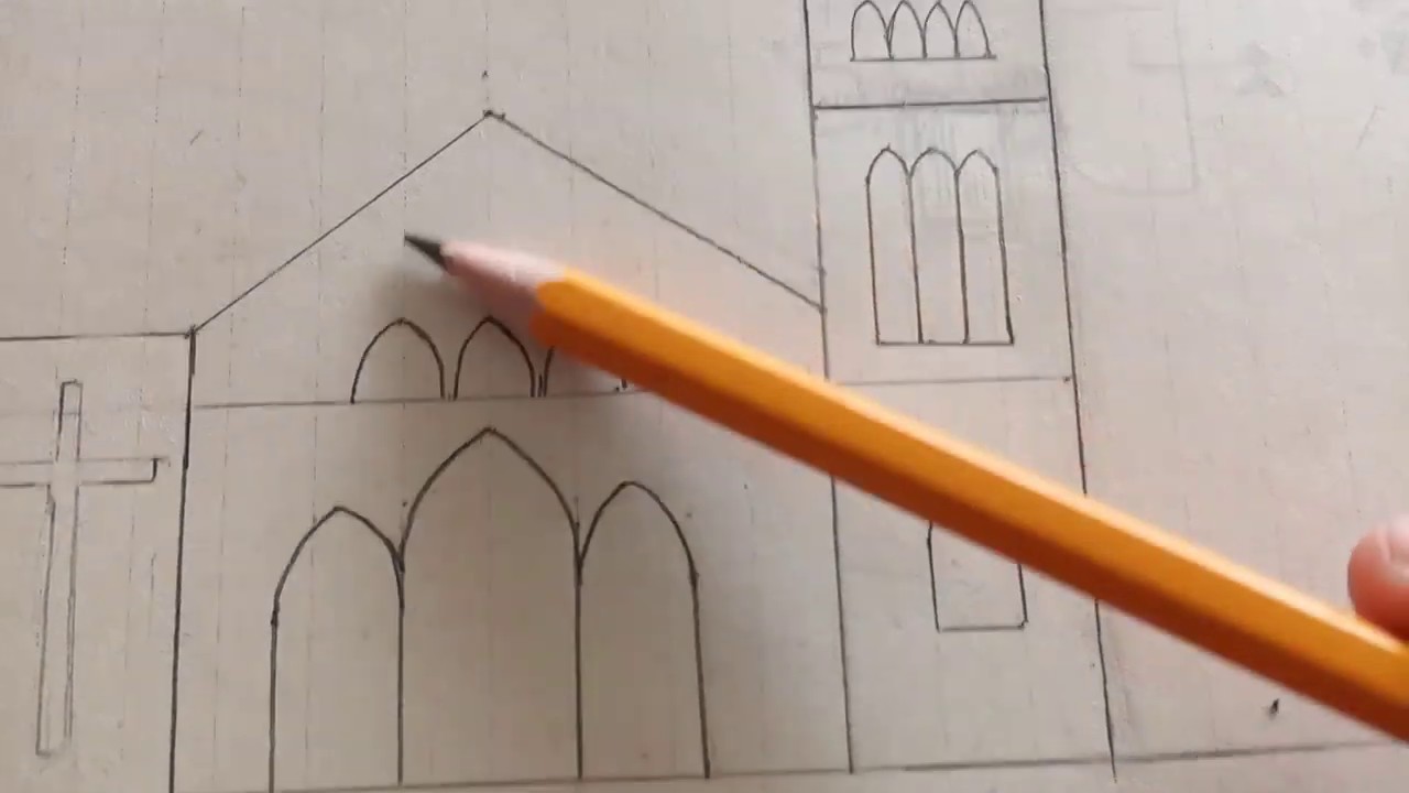 Cómo dibujar una iglesia - YouTube