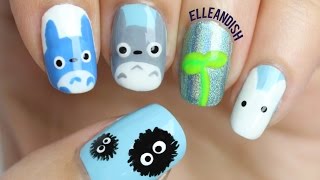 ツ How to: Totoro Nails ツ