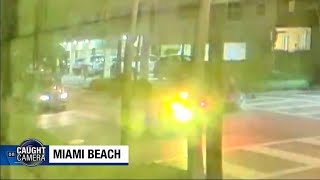 Miami Beach police officer still hospitalized; video captures South Beach crash