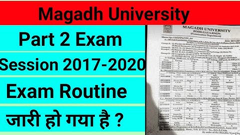 Magadh University BA/BSc/BCom/Part 2 Exam Routine//Mu Part 2 Exam Datesheet Real or Fake?