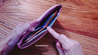 EASY DIY NO Zipper Wallet with Credit Card Holder┃A4 Size Template