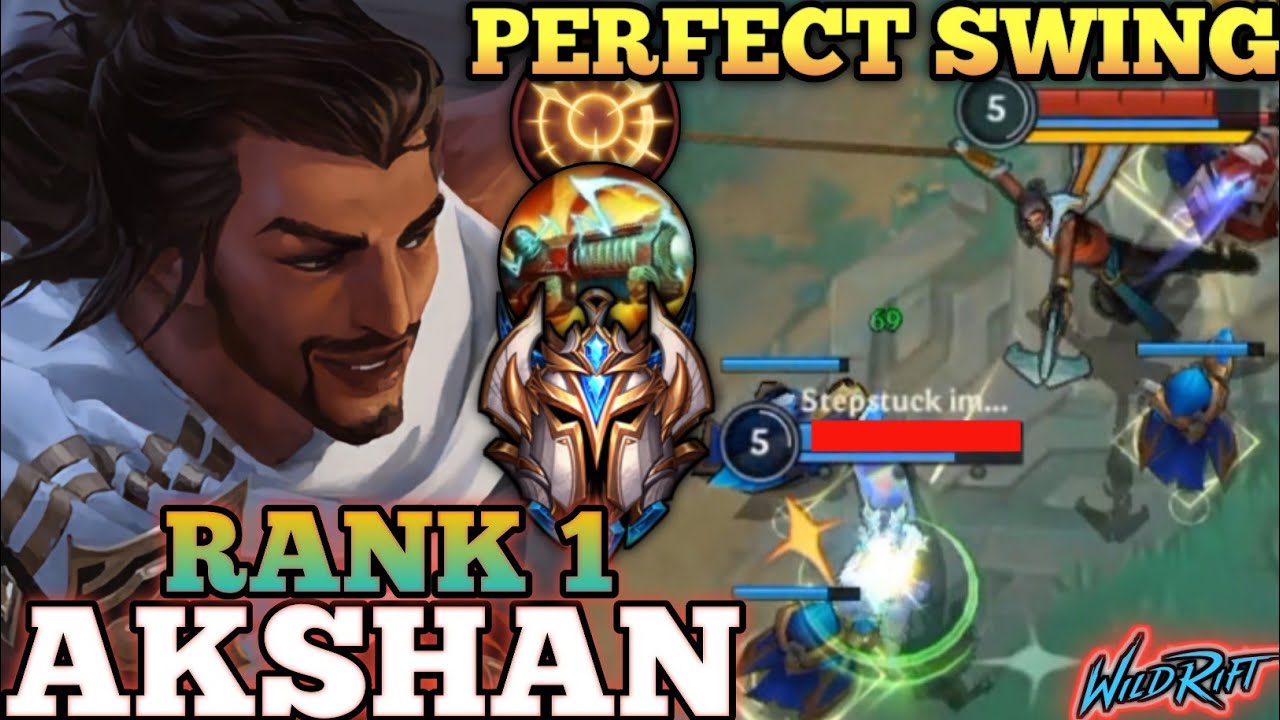 AKSHAN PERFECT SWING CONTROL! 100% CRIT. BUILD - TOP 1 GLOBAL AKSHAN BY mid łane banter - WILD RIFT
