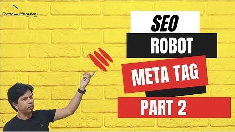 SEO Robot Meta Tags | How to fix No index in 