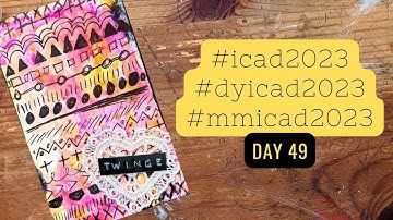 Day 49 | #icad2023 | #dyi2023 | #mmicad2023 | Mixed Media Index Card A Day | #flightyrambler | #icad