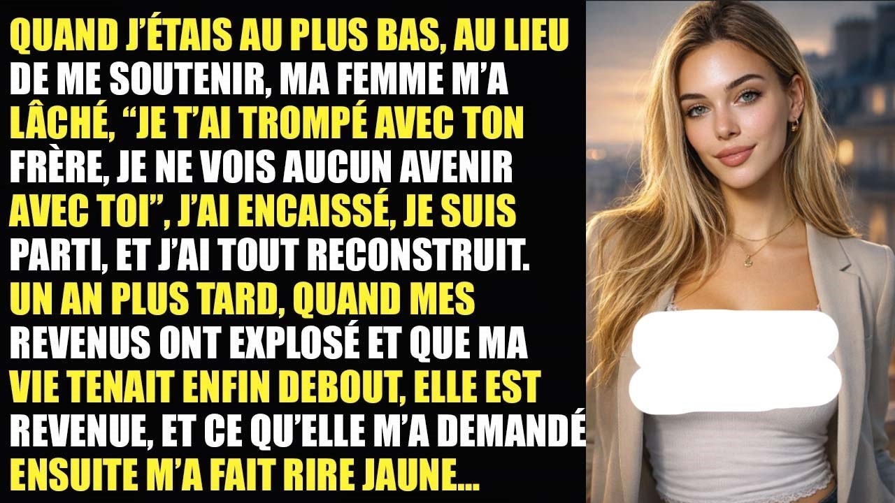 Viré de mon boulot ma femme “JE T’AI TROMPÉ AVEC TON FRÈRE aucun avenir pour toi” et tout a changé…