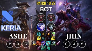 DRX Keria Ashe vs Jhin Bot - KR Patch 10.22