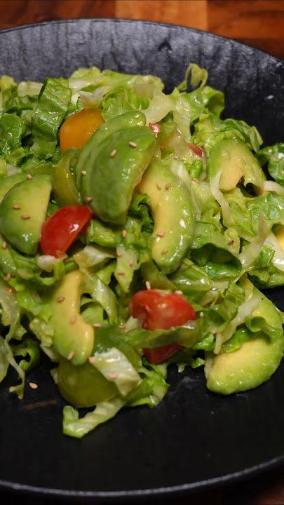 Say Goodbye to Belly Fat! 🥗 5-Minute Lettuce & Avocado  Salad for Weight Loss!  #cooking #asmr