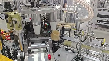 OCM12 intelligent ultrasonic heater paper cup machine test 80-100 pcs/min 150ML for Sri Lanka client