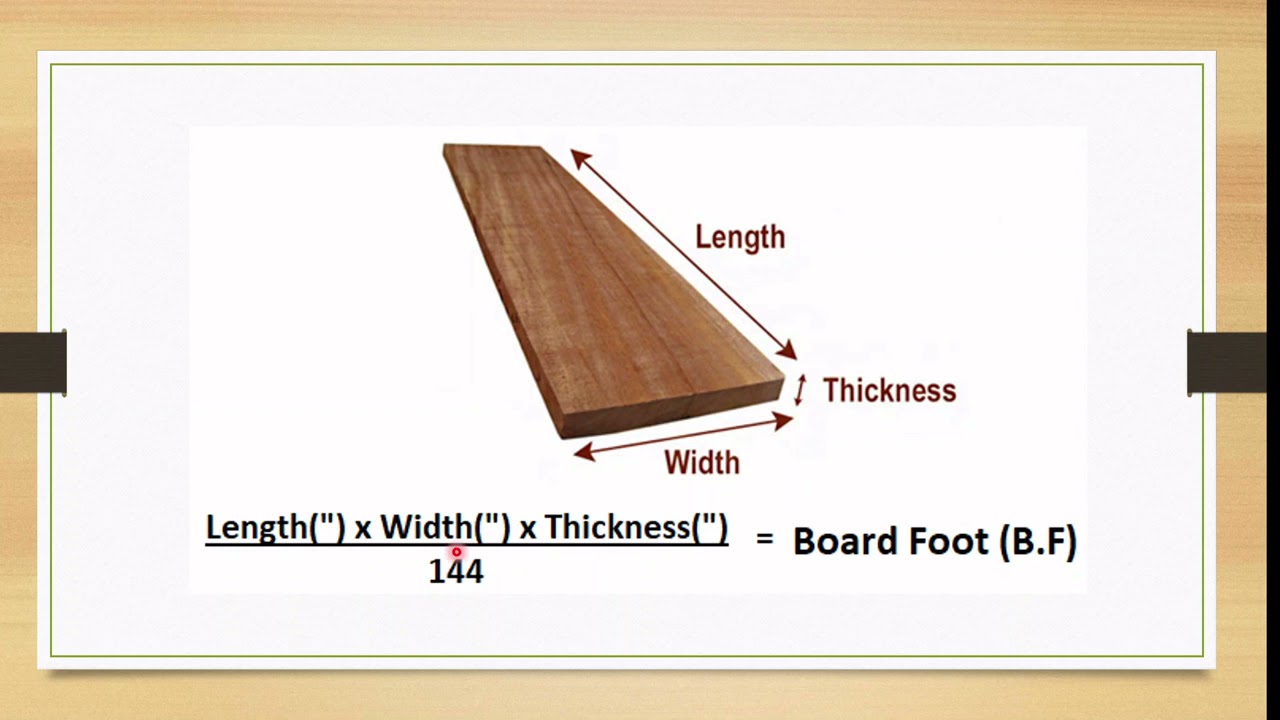 How To Calculate Board Feet