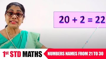 1st Std Maths | Numbers names from 21 to 30 | Mathematics Class -1 | Maths for beginners Part-31
