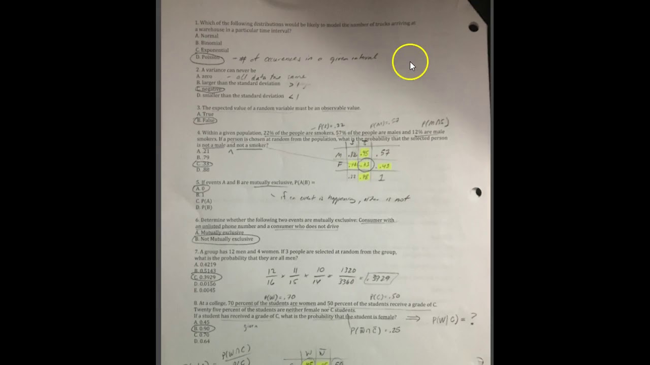Exam 1 - Study Guide Review/Walkthrough - YouTube