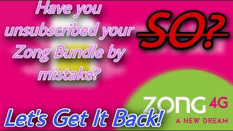 How To resubscribe Zong Package, which was unsubscribed By mistake. || 2022 Final Trick