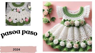vestido A Crochet Para Nia Facil De Hacer vestidode crochet ganchillo viralcrochet