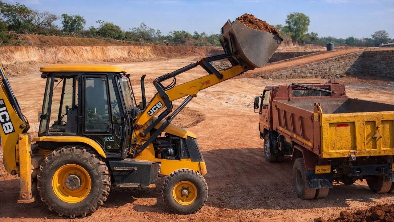 JCB 3DX Front Bucket Full Load Into Eicher👌 | Amazing Operator Skills😱|
