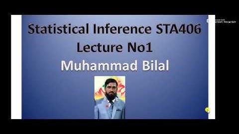 Sta406 Lec1-2