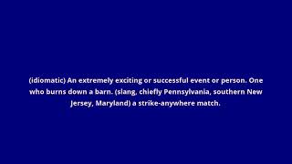 what is the meaning of barnburner