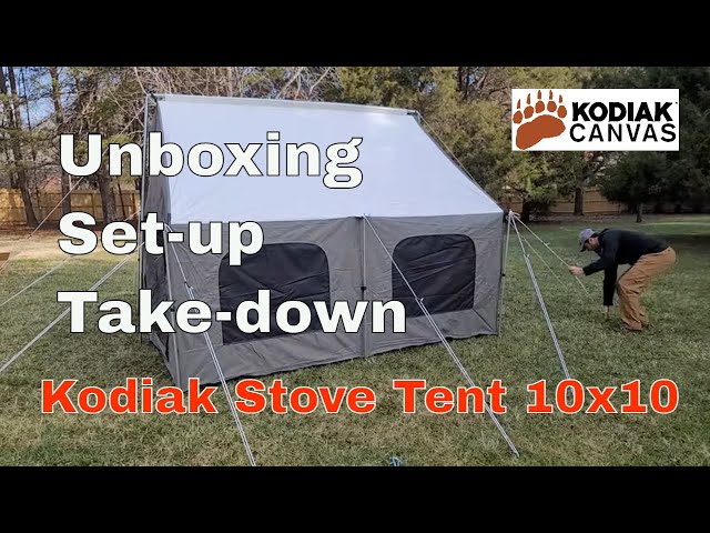 6173 Kodiak Cabin Tent 10x10 Hot Tent - YouTube