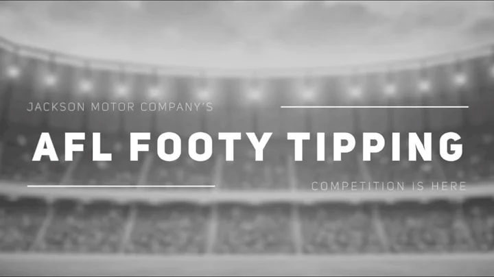 Jackson Motor Company's 2019 Footy Tipping Competition
