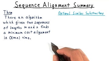 Sequence Alignment Summary - GT - Computability, Complexity, Theory: Algorithms