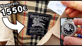 Echter Vintage Burberry Mantel auf dem Reichen Flohmarkt (Antik Flohmarkt) / Damit Geld verdienen?