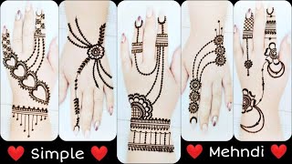 आसान मेहंदी डिजाइन लगाना सीखें- बहुत सरल मेहँदी डिज़ाइनस - Simple Mehndi Designs- New Mehndi Designs