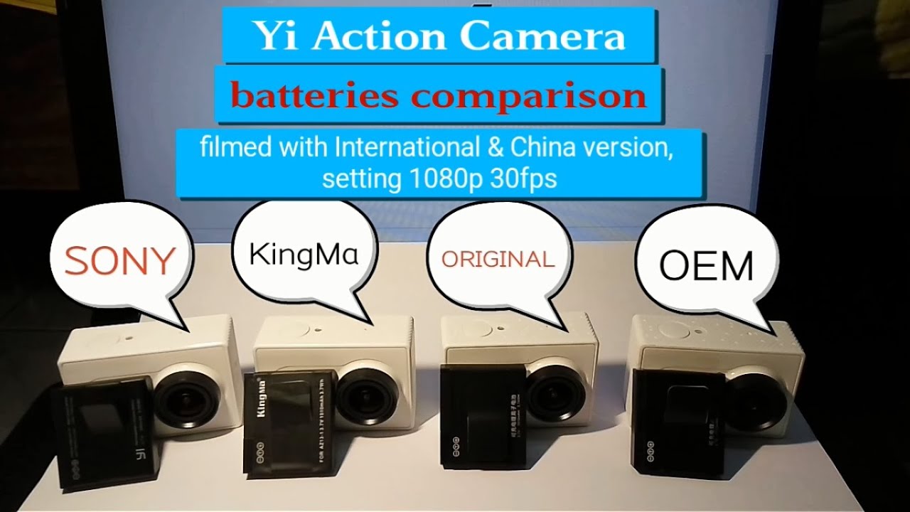 BATTERY TEST Xiaomi Yi International version - SONY vs