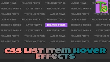 Css Tag Lists Item Hover Effects - Pure Html & css Tutorials