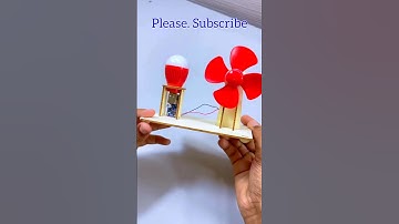 Diy Mini Windmill That    Generates Electricity  ⚡#electrice #schoolproject