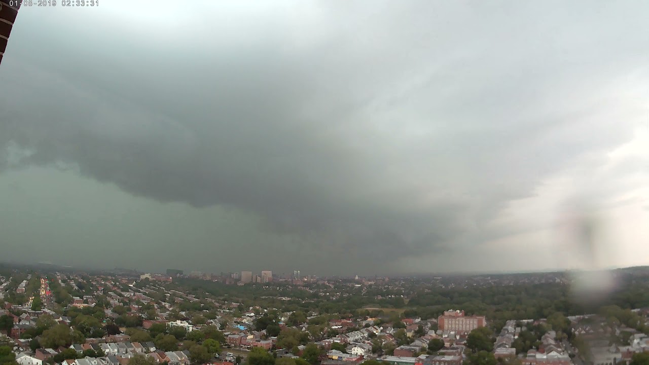 severe storm with Shelf cloud & hail NYC 6-4-2021 Time Lapse - YouTube