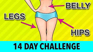 14-DAY Legs + Belly + Hips Challenge - Home Exercises