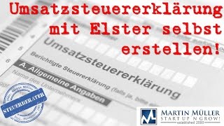 Umsatzsteuererklarung Mit Elster Selbst Erstellen Youtube