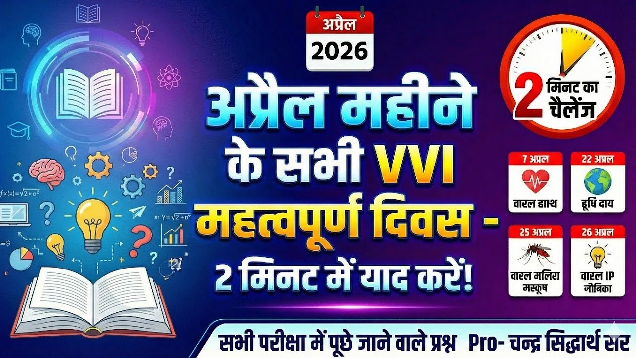अप्रैल महीने के सभी महत्वपूर्ण दिवस | April Important Days for All Exams