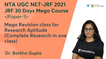 Mega Revision Class for Research Aptitude (Complete Research in one class) | Dr. Barkha Gupta