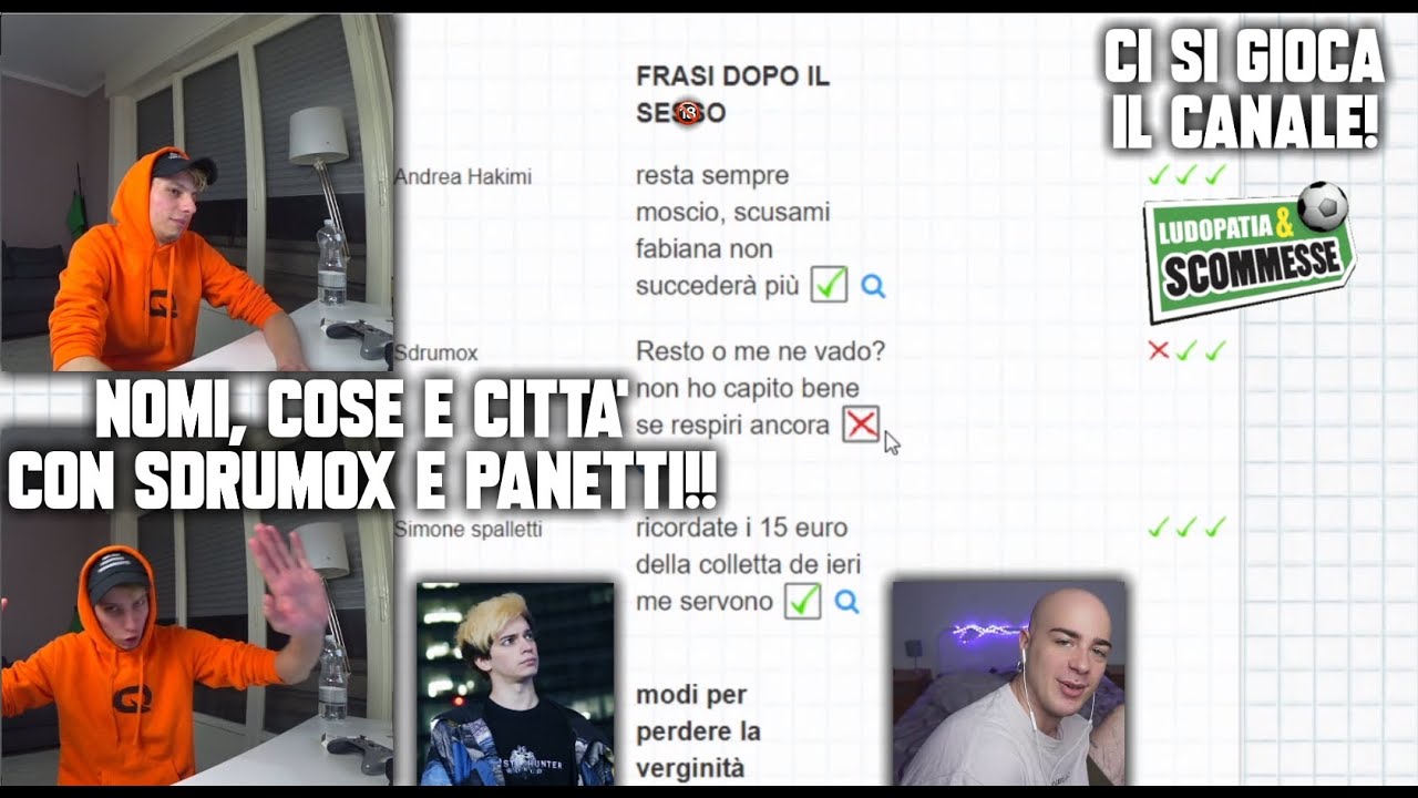 NOMI, COSE, CITTA' con SDRUMOX e PANETTI!